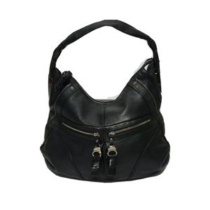 B Makowsky Leather Large Hobo Shoulder Bag Handbag